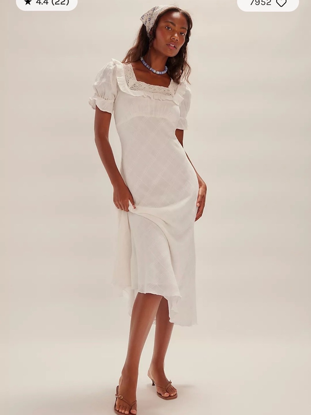 Free People Now and Forever Maxi Dress White Size Large
